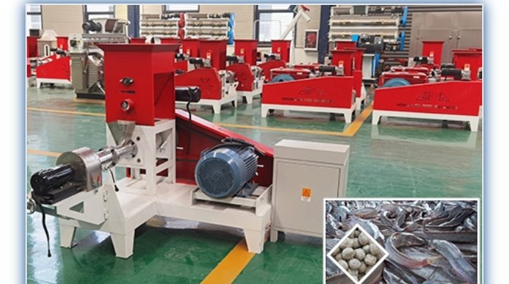 Fish Floating Feed Extruder Machine 150kg/hr (11kW Three Phase)