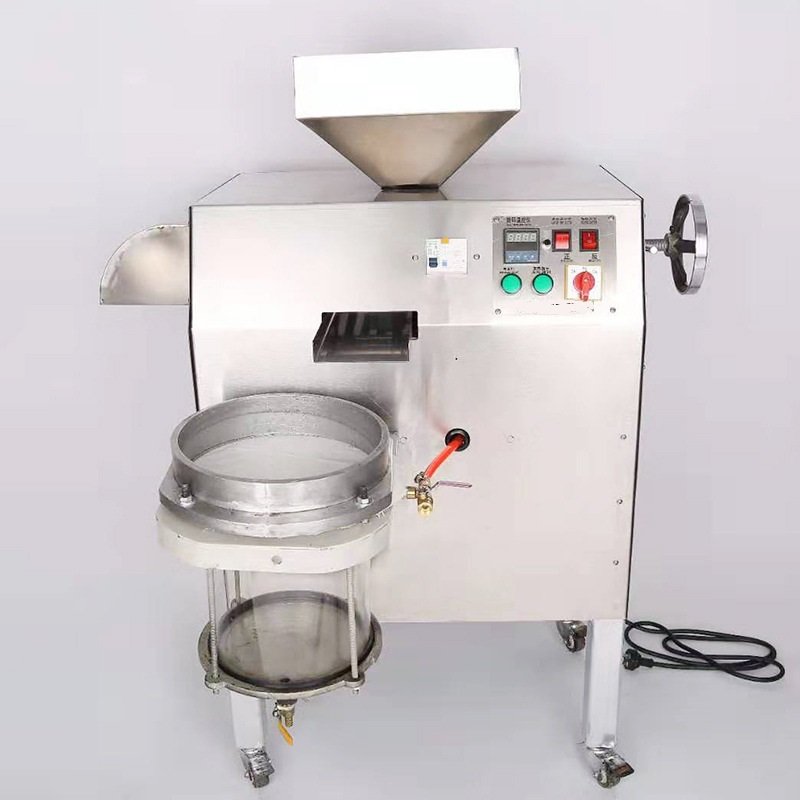 Stainless Steel Oil Press with Single Vacuum Filter (25-50kg/hr, 2.2kW)