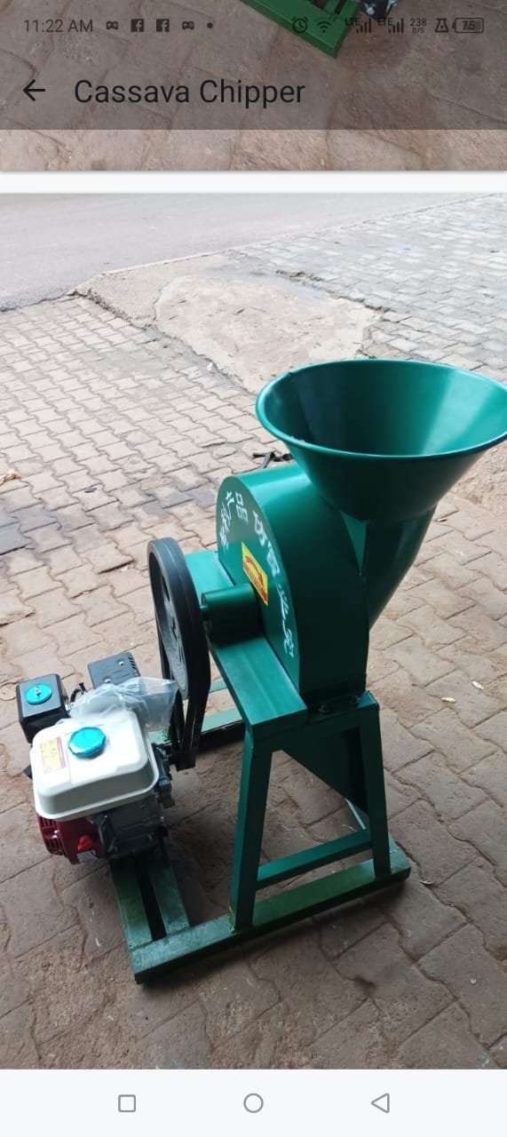 Commercial Cassava Chopper & Chipper 1000kg/hr (5.5HP Petrol)