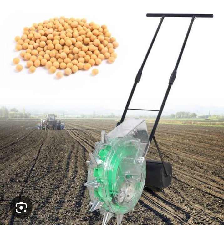 Manual Hand-Pushed Seed Planter with Fertilizer Compartment